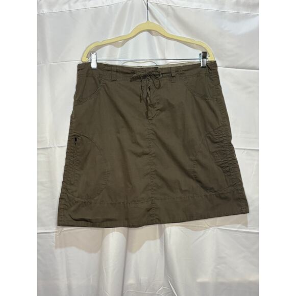 Eddie Bauer Dresses & Skirts - Eddie Bauer Womens Brown Cargo Skirt Utility Size 14